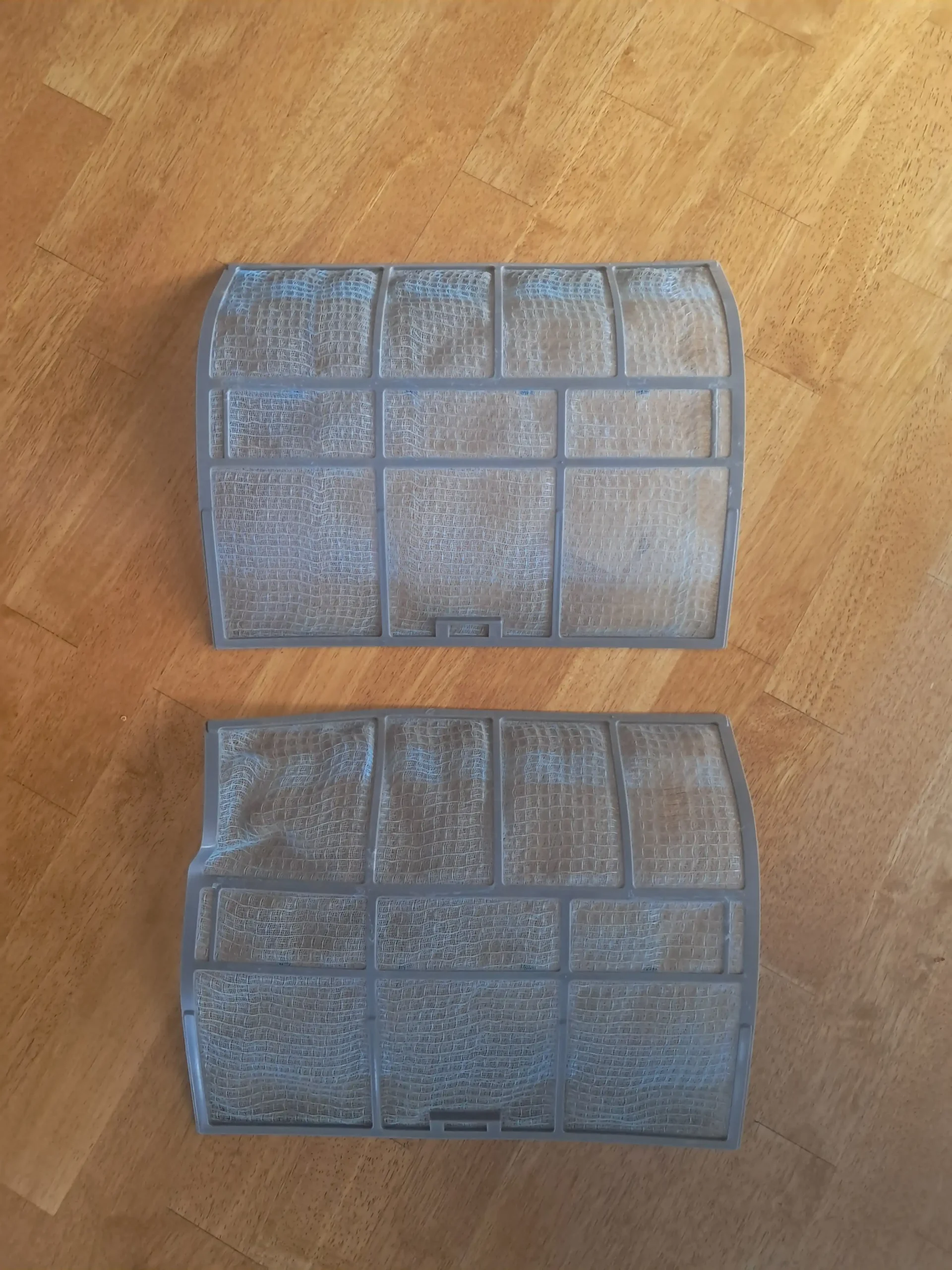 air conditioning filters taken out of split system.